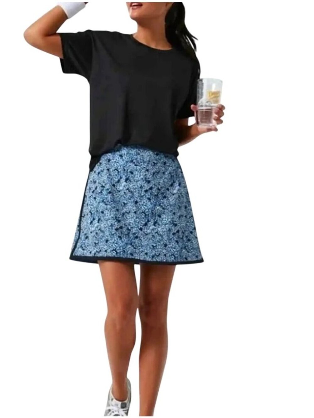 Tuckernuck Tnuck Sport Hydrangea 16 Inch Piped Skirt Small New Womens